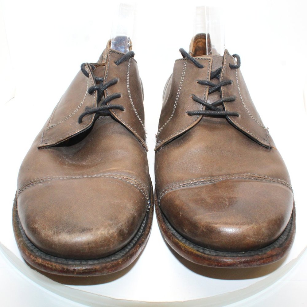 Sutro San Francisco Mens Sz 9D Larkin Brown Distressed Leather Oxford Shoes - Picture 3 of 14
